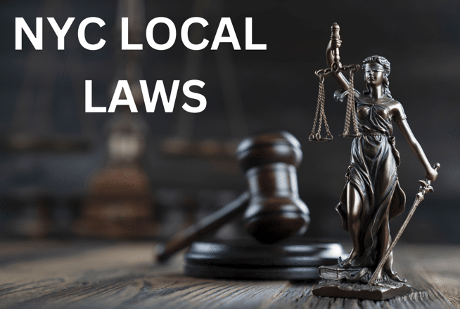 Nyc local laws are there to ensure there are systems in place for our many infrastructure needs.
